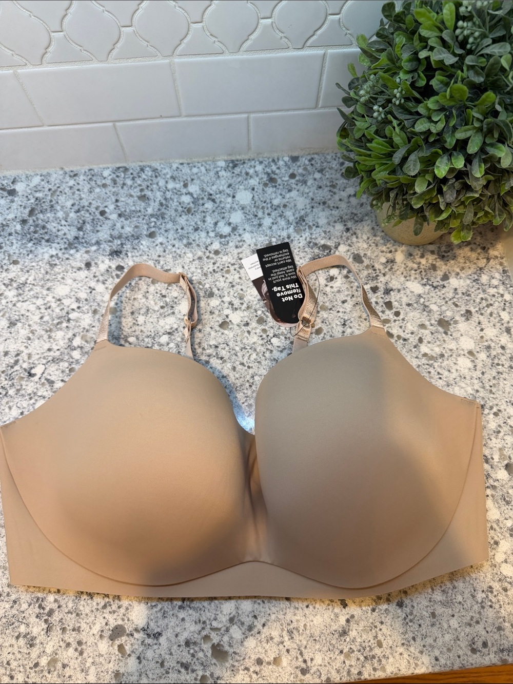 EBY Seamless Nude T-Shirt Bra - Smooth Support New Size 2 extra large